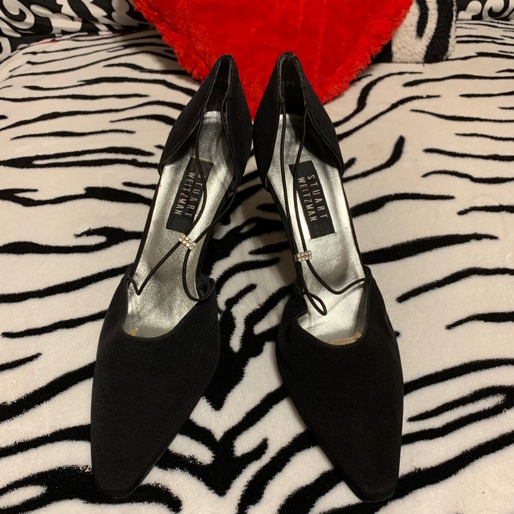 Vintage Stuart Weitzman Black strappy heels